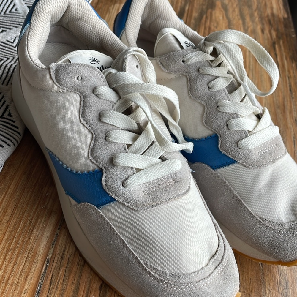 Soludos Paradiso Retro Sneakers, Women's, Color White/Blue, Size 6.5 - Picture 12 of 12